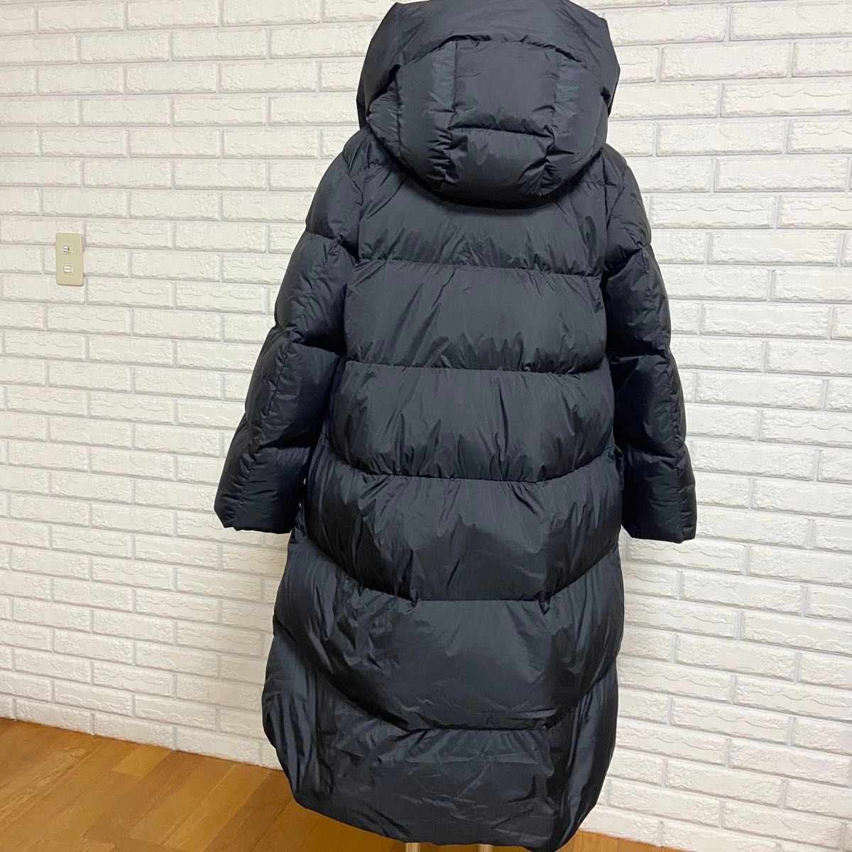 美品 人気 】ユニクロ +j ウルトラライトダウン ロングコート 黒 ジル