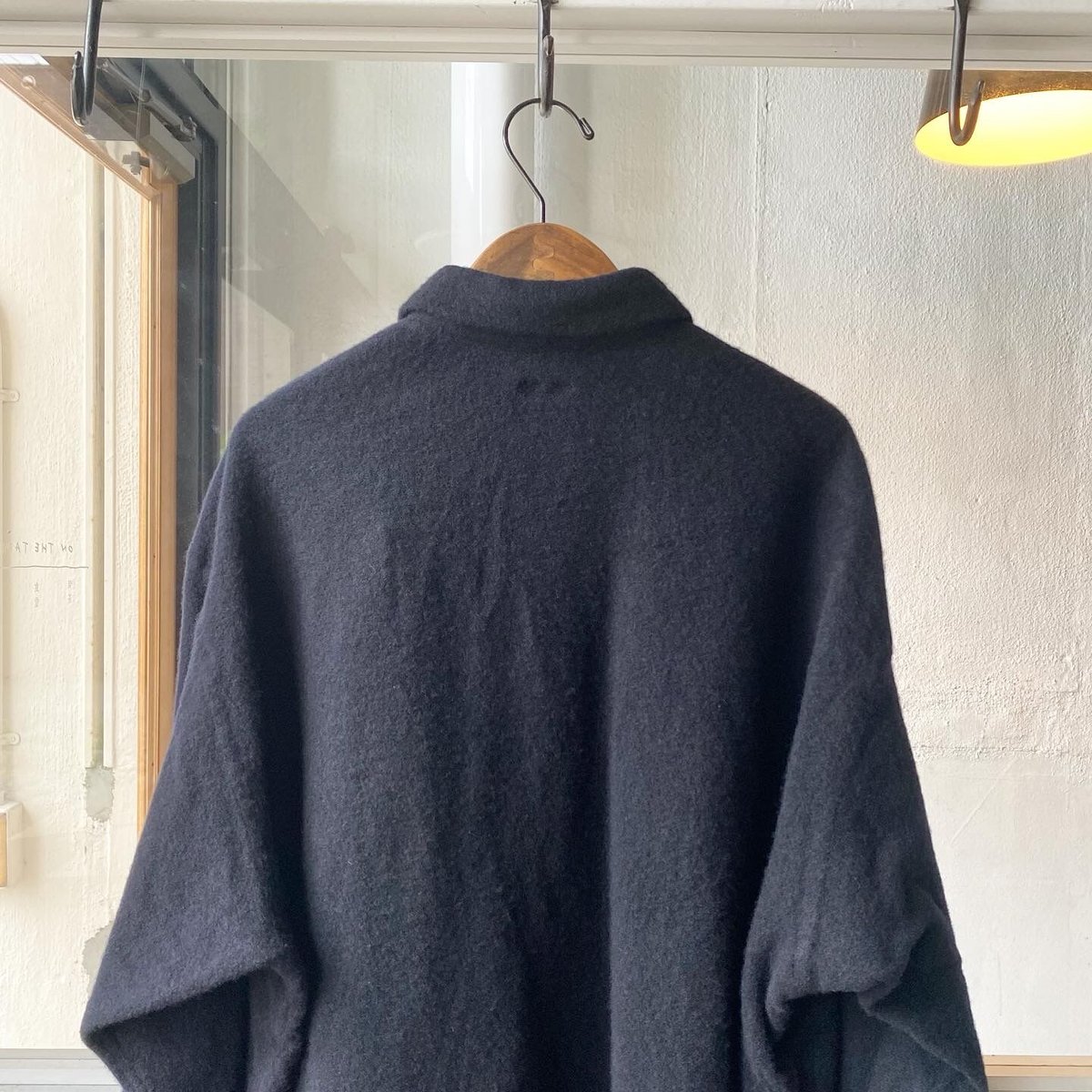 COMOLI 縮絨ウール ハーフジップシャツ | Less Higashikawa