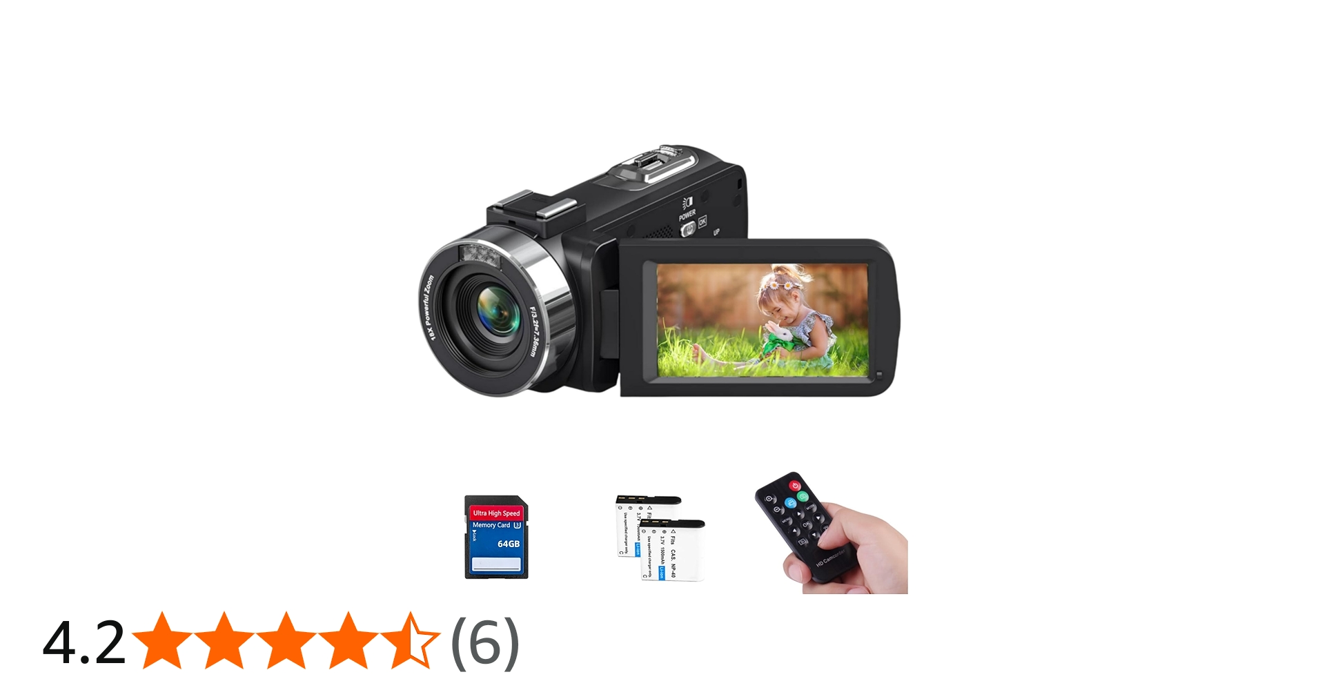 Amazon | ビデオカメラ 4K30FPS 48MP 18Xデジタルズーム IRナイト