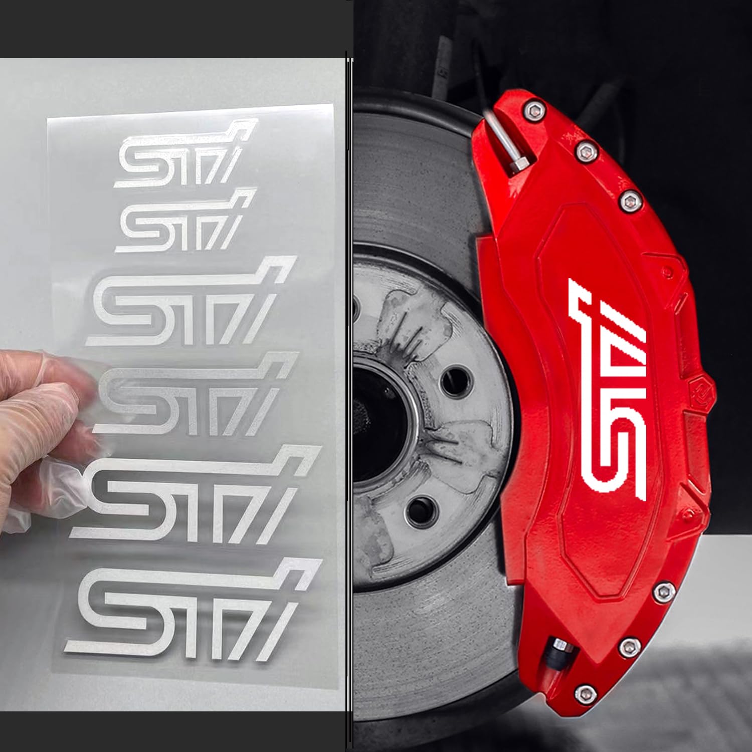 Amazon.co.jp: STI ブレーキキャリパーステッカー STI BRZ クロス