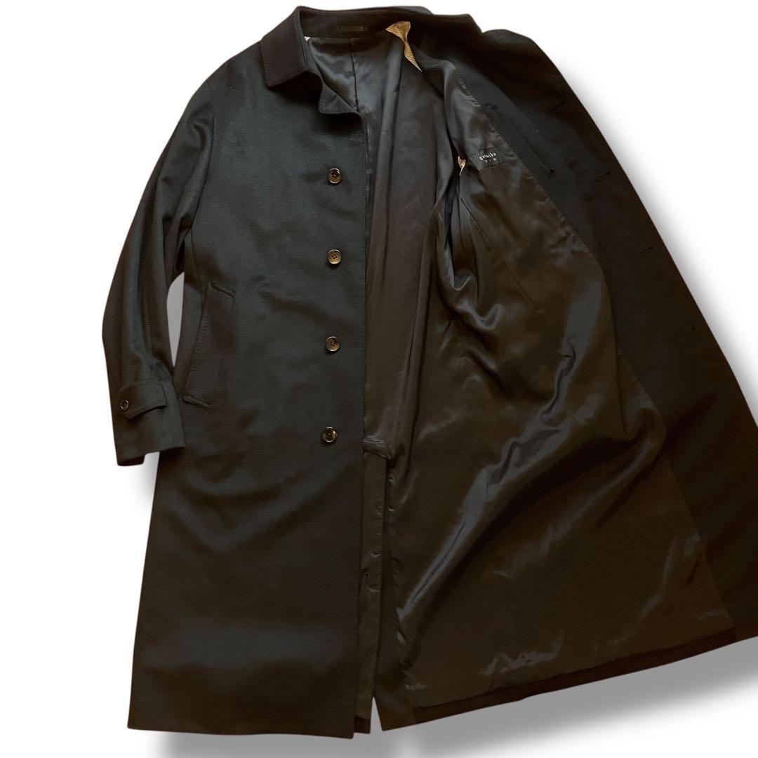 ⭐️カシミヤ100%⭐️五大陸 オンワード ステンカラーコート XL ビジネス 爆買 ステンカラーコート メンズ カシミヤ カシミア100％ ニーレングス