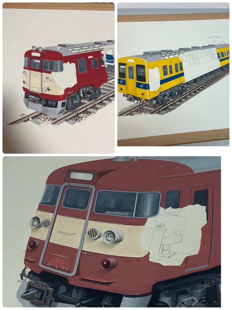 2555❣️ 鉄道　　オブジェ　電車　絵　3セット ジオコレ】新製品ポスター公開 2026年6月発売 鉄コレ 105系体質改善30N