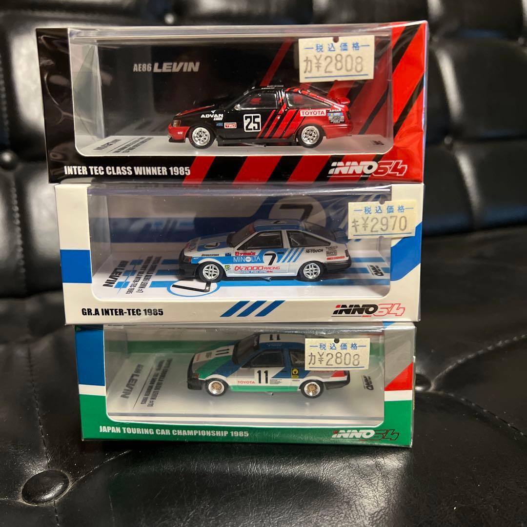 イノモデル 1/64 トヨタ カローラ AE86 レビンGrA 3台セット INNO Models(イノモデル) 1/64 トヨタ カローラ レビン AE86 レッド